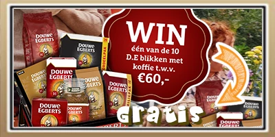 Klik HIER voor Gratis koffie Douwe Egberts winactie Gratis koffie Douwe Egberts