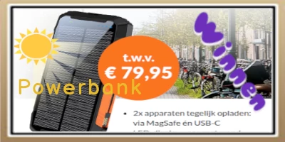 Gratis Solar Powerbank winnen van Simpsune