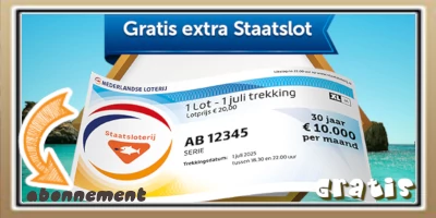 Gratis Staatslot cadeau bij abonnement op de Staatsloterij